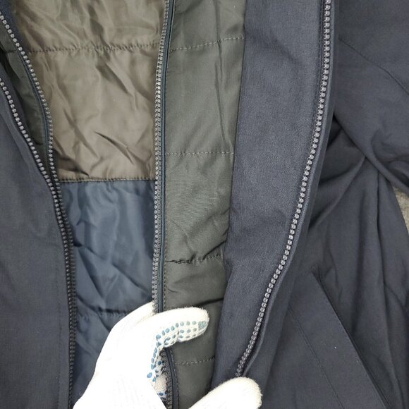 Weatherproof Jacket Mens Large Blue Coat Winter Removable Hood Full Zip Pockets - Picture 6 of 11